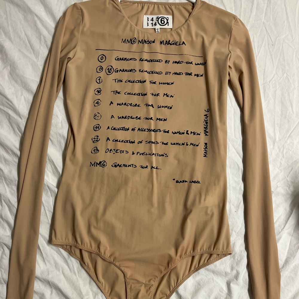 Mm6 bodysuit, size medium.